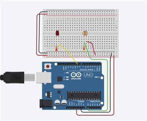 Capteur de lumière photorésistance avec Arduino dans Tinkercad 5