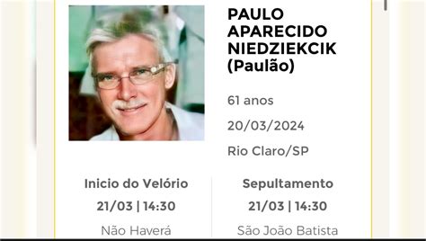 Falecimentos E Sepultamentos 20 03 2024 21 03 2024 Grupo Rio Claro SP