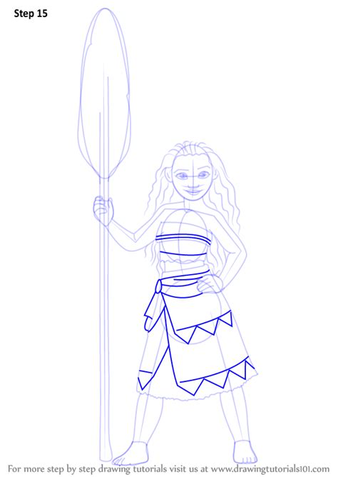 Learn How to Draw Moana Waialiki from Moana (Moana) Step by Step ...