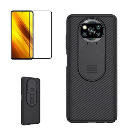 Nillkin Kit Película Full Cover Capa Nillkin Camshield Xiaomi Poco X3