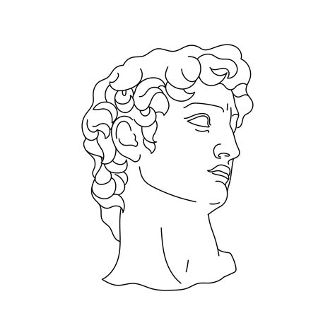 Aesthetic Greek Sculpture Line Art Greece Man Bohemian Antique