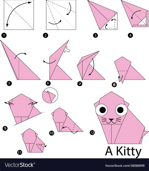 Wikihow To Make A Origami Swan Origami Instructions Step Cat Easy Kitty Vector Inspiration Info