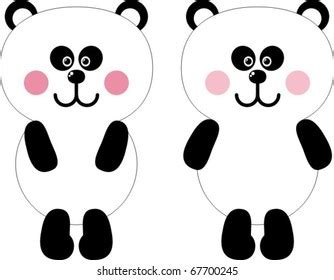 Two Pandas Stock Vector Royalty Free 67700245 Shutterstock