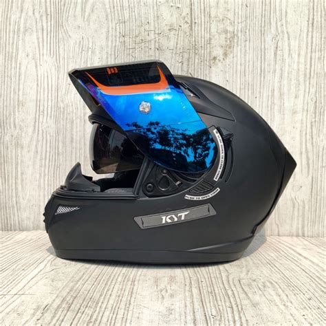 Jual Kyt K Rider Solid Black Doff Dan Hitam Glossy Helm K R Full