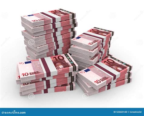 Stapel Geld 10 Euro Stock Abbildung Illustration Von Gewinn 52660148