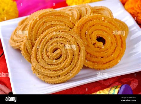 Indian Traditional Snack Chakli A Spiral Shaped Chakali Or Murukku Indian Traditional Tea Time