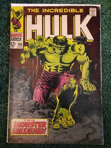 Incredible Hulk 105 1968 Marvel Classic Cover Key Issue Vg Ebay