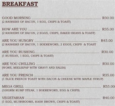 Rosewood Restaurant Menu, Menu for Rosewood Restaurant, North Riding, Randburg - Zomato SA