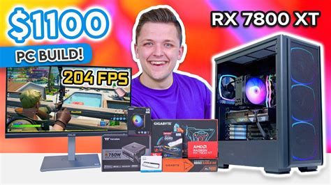 Best 1100 Gaming Pc Build 2024 🙌 [ft Rx 7800 Xt And Ryzen 5 7600 W Benchmarks] Youtube