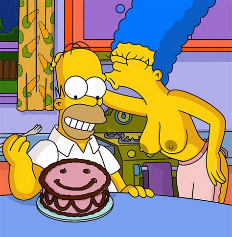 Marge Simpson And Homer Simpson Topless Erect Nipples Tits