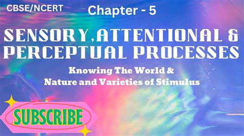 Knowing The World Nature And Varieties Of Stimulus Sensory