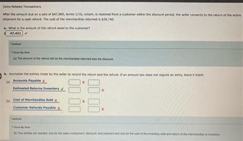 Solved Sales Related Transactions After The Amount Due On A Chegg