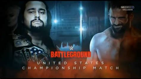 Wwe Battleground 2016 Rusev Vs Zack Ryder Match Card Youtube