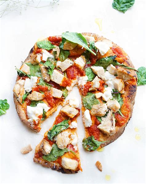 Slimmed Down Chicken And Spinach Pizza Haute And Healthy Living