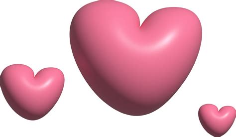 Aesthetic Cute 3d Heart Shape Decoration 11154585 Png