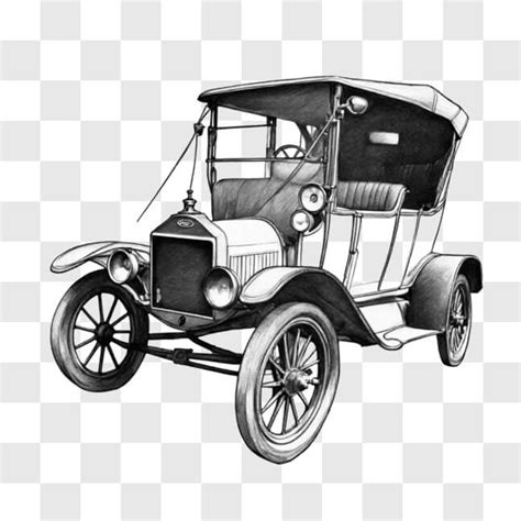 Download Vintage Drawing of Old-Fashioned Car Sketches Online ...