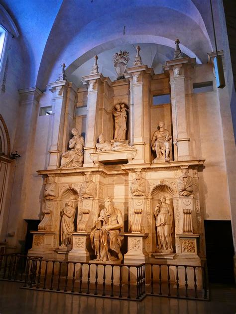 Mois S Con Cuernos Estatua San Pietro En Vincoli Roma Miguel Ngel