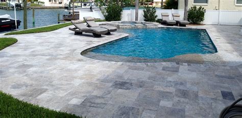 Silver French Pattern - Travertine Pavers Houston