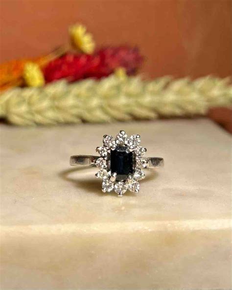 Bague Marguerite Saphir Diamants Louna Elliade