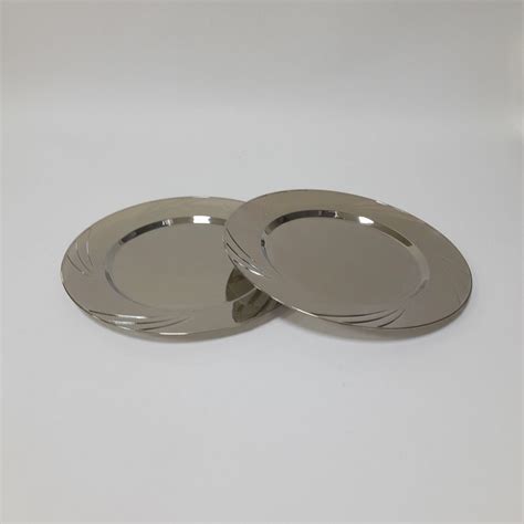 Тарелка круглая, 200 мм, пластик металлик - Рестмаркет