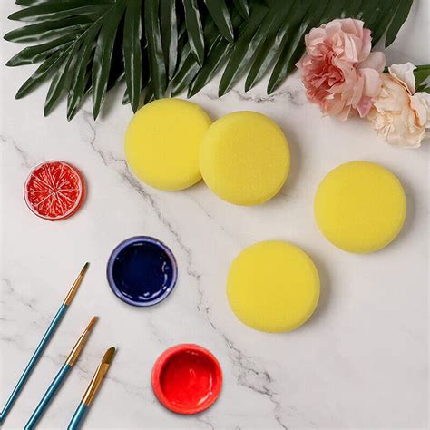 Pcs Round Synthetic Watercolor Artist Sponges For Painting Crafts