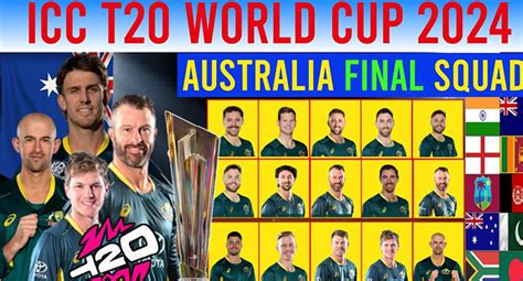 Australia T20 World Cup 2024 Squad, List of AUS Team Players, Match ...