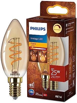 Philips Ampoule Led Vintage Ambr E W Culot E Blanc Chaud K