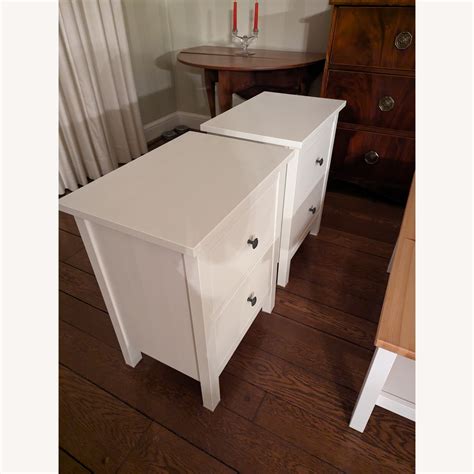 Two White Ikea Hemnes Nightstands Aptdeco