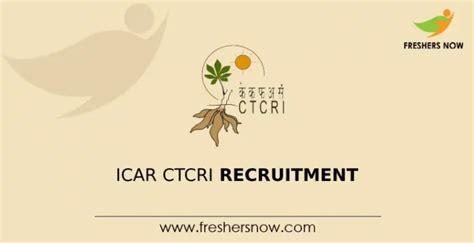 ICAR CTCRI Recruitment 2024 Notification For 39 Posts