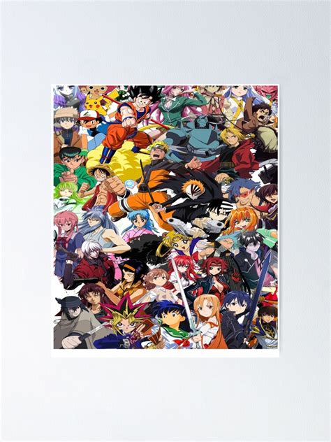 "Anime Collage " Poster by ReggiesCloset | Redbubble