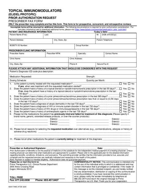 Fillable Online Request For Prior Authorization Immunomodulators Fax