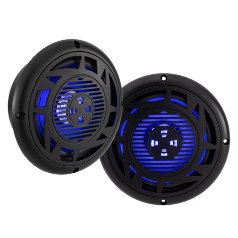 RV Exterior Bluetooth Speakers with Blue LED - Pair - RecPro