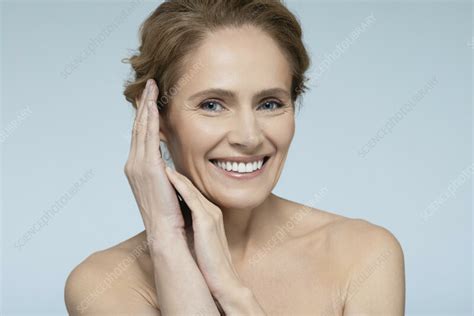 Smiling Woman Stock Image F042 9701 Science Photo Library