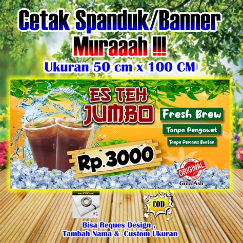 Spanduk Banner Es Teh Jumbo Ukuran X Lazada Indonesia