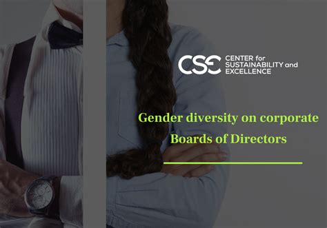 Gender Diversity On Corporate Boards Of Directors Center For