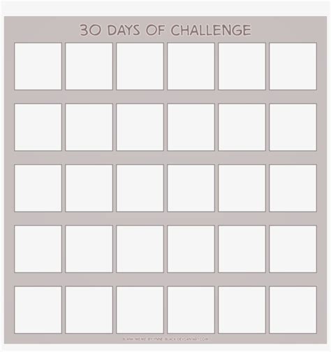 Blank 30 Day Calendar Printable