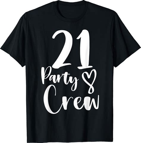 21th Birthday Crew 21 Year Old Birthday Squad Bday Group T Shirt