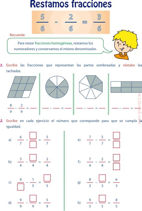 Ejercicios De Fracciones Resueltos Para Primaria - FRACCIONES Y ...