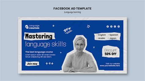 Free Psd Language Learning Template Design