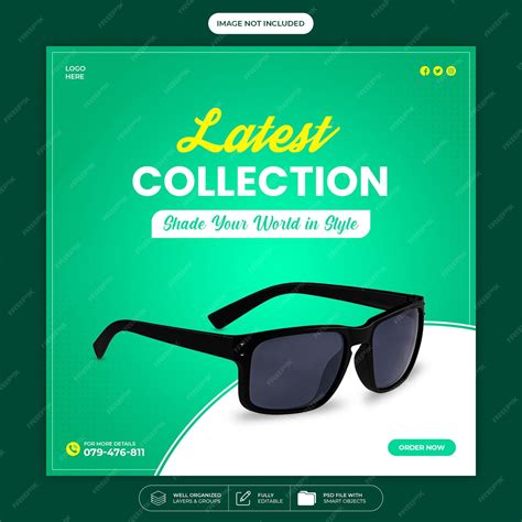 Premium Psd Latest Collection Sunglasses Instagram Post Or Social Media Banner Template