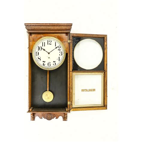 Sold Price Oak Sessions Regulator Wall Clock September 6 0120 1000 Am Cdt