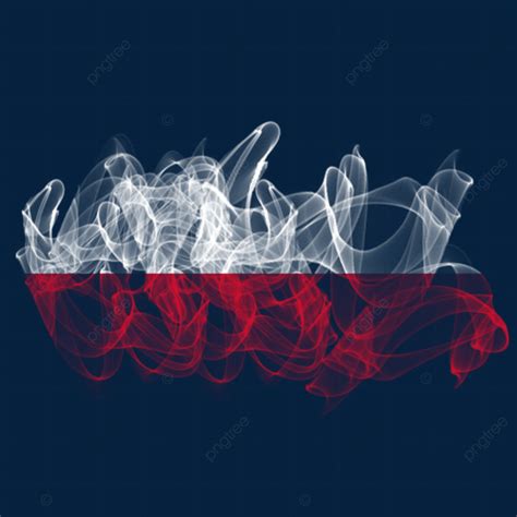 Abstract Smoke Effect Flag Of The Poland National Day Smoke Effect Flag Poland National Day