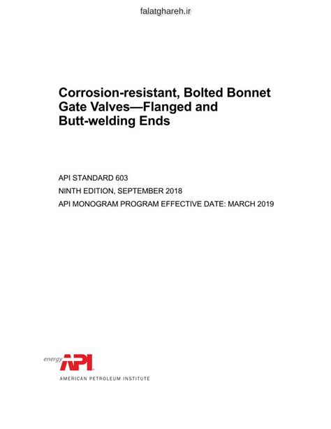 Pdf Corrosion Resistant Bolted Bonnet Gate Valvesflanged And