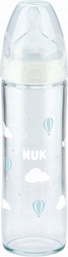 NUK New Classic Glazen Fles Met Wijde Hals 240 Ml 0 6m Voor