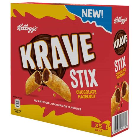 Kellogg S Krave Stix 5pk Chocolate Hazelnut Ceral Bars B M