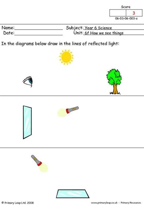 Light Direction 2 Uk Science Worksheets Shadows