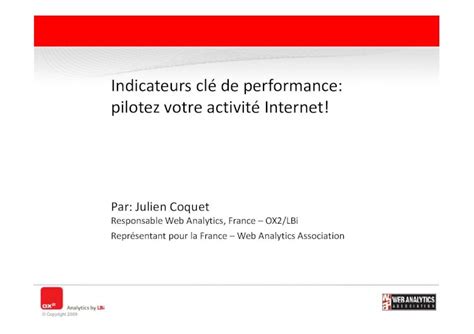 PDF Indicateurs clé de performance pilotez votre activité Quand