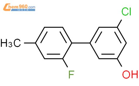 1261960 85 3 3 chloro 5 2 fluoro 4 methylphenyl phenol化学式结构式分子式mol