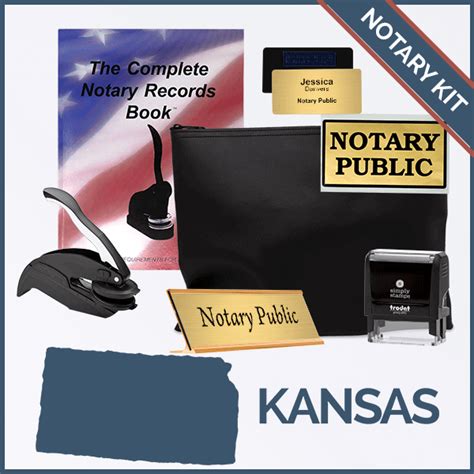 Kansas Deluxe Notary Kit Stamp Supplies Corp Connect