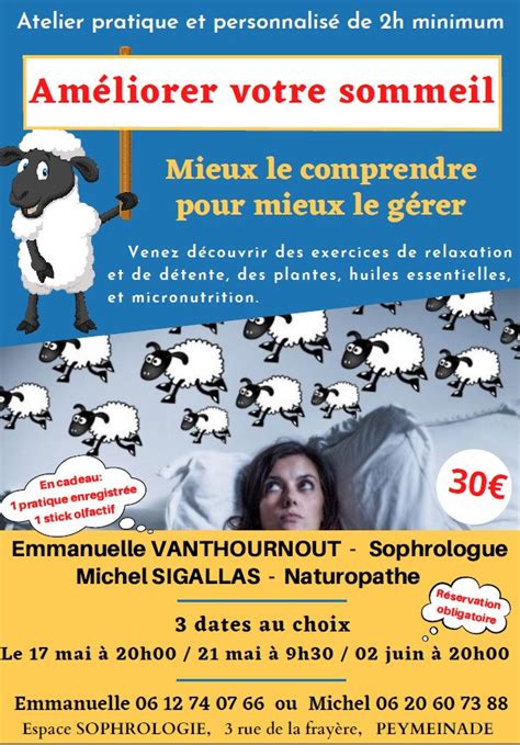 Peymeinade Atelier sur le sommeil Le comprendre pour l améliorer